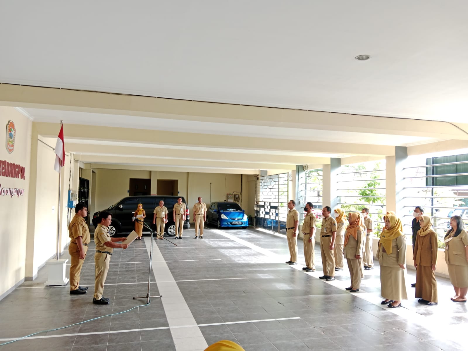 Kegiatan Apel Pagi Bakesbangpol Kabupaten Karanganyar