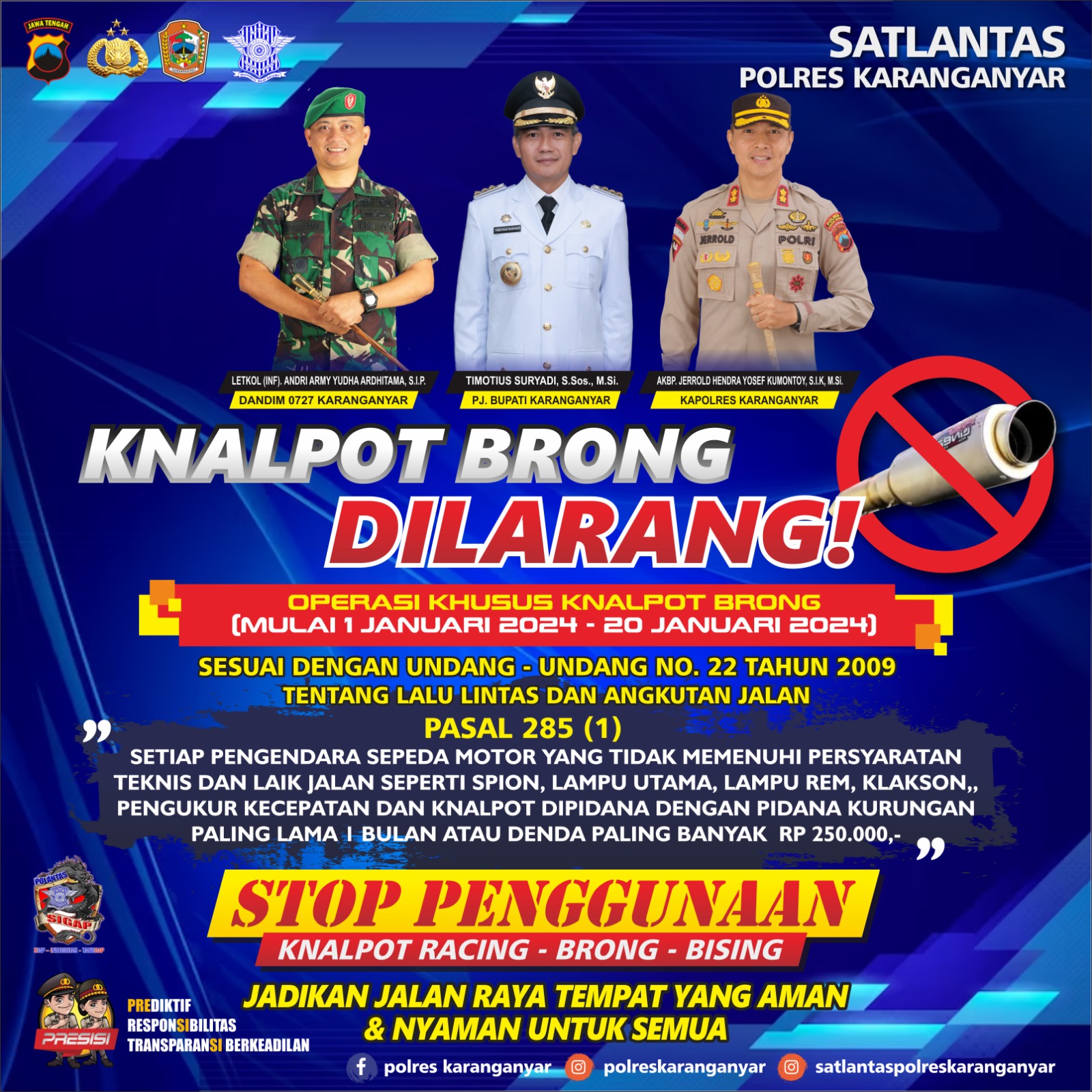Info Operasi Knalpot Brong