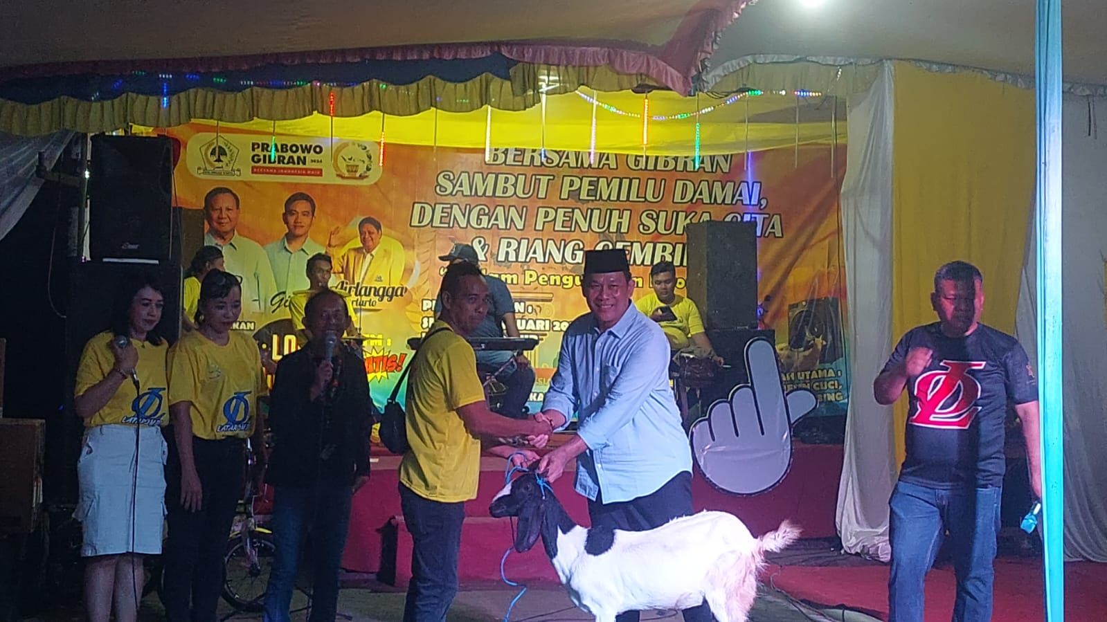 Pengundian Doorprize dengan Tema “Bersama Gibran kita Sambut Pemilu Damai dengan Riang Gembira dan Penuh Sukacita”